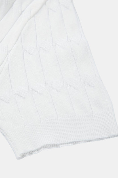 NOBA Premium V-Neck Cable Knit Polo