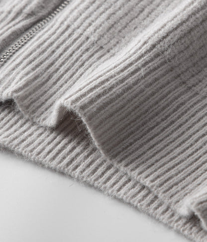 100% Merino Wool ZIPPED CARDIGAN