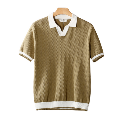 NOBA CONTRAST TEXTURED POLO