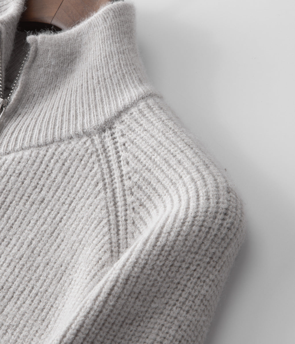 100% Merino Wool ZIPPED CARDIGAN