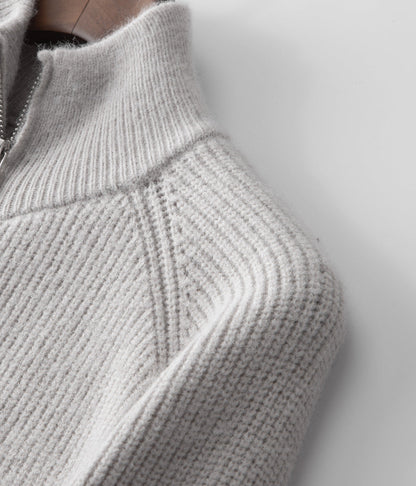 100% Merino Wool ZIPPED CARDIGAN